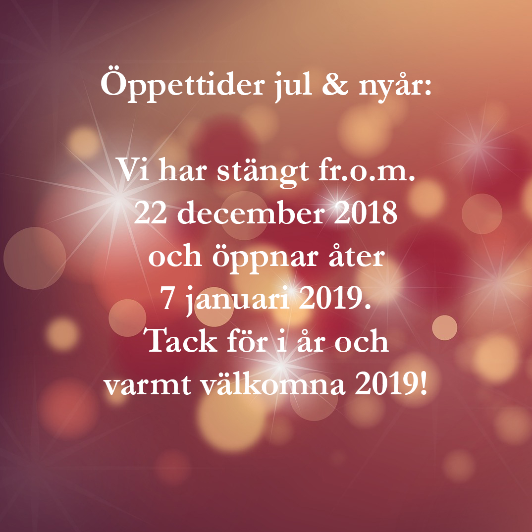 Öppettider jul & nyår 2018/2019 PCM Marin AB